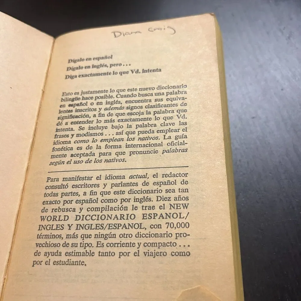 New World Spanish English/English Spanish by Salvatore Romondino 1969
